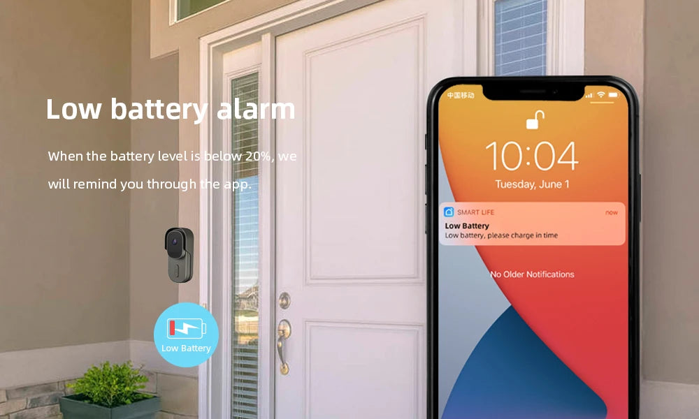 Tuya Video Doorbell WiFi Wireless Door Bell DC AC Battery Powered 1080P 2MP Waterproof with Alexa Door bell Camerar Smart Home