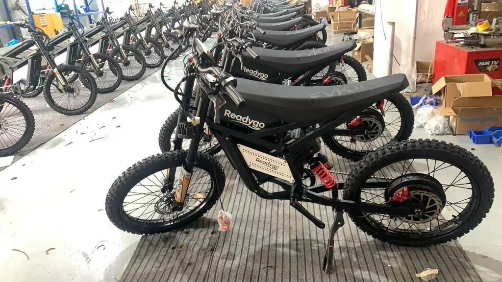 Readygo E6 Ultra Adult Off-Road Ebike 3000W Brushless Motor 60V 30AH Lithium Battery Electric Bicycle 85Km/h