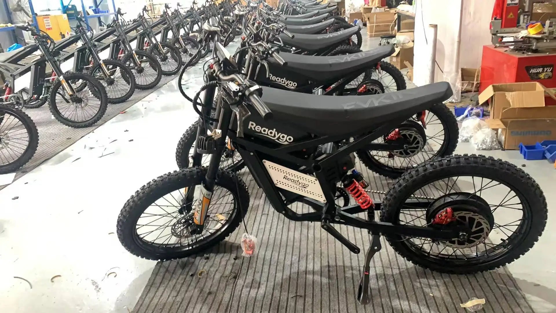 Readygo E6 Ultra Adult Off-Road Ebike 3000W Brushless Motor 60V 30AH Lithium Battery Electric Bicycle 85Km/h