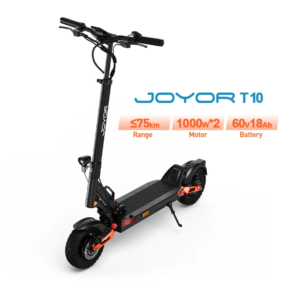 JOYOR T10 Electric Scooter 2000W Dual Motor 60V 18Ah 10" Off-Road E-Scooter 37mph Foldable Adult Scooter US Warehouse 2-3 Days
