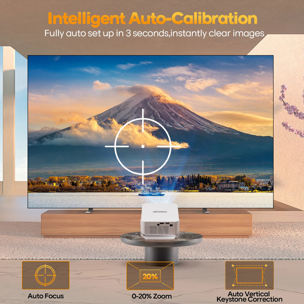 Magcubic Android 14 Auto Focus HY300MAX Portable Projector 400ANSI WiFi6 Projector Support 8K Full HD Home Outdoor Cinema HY300