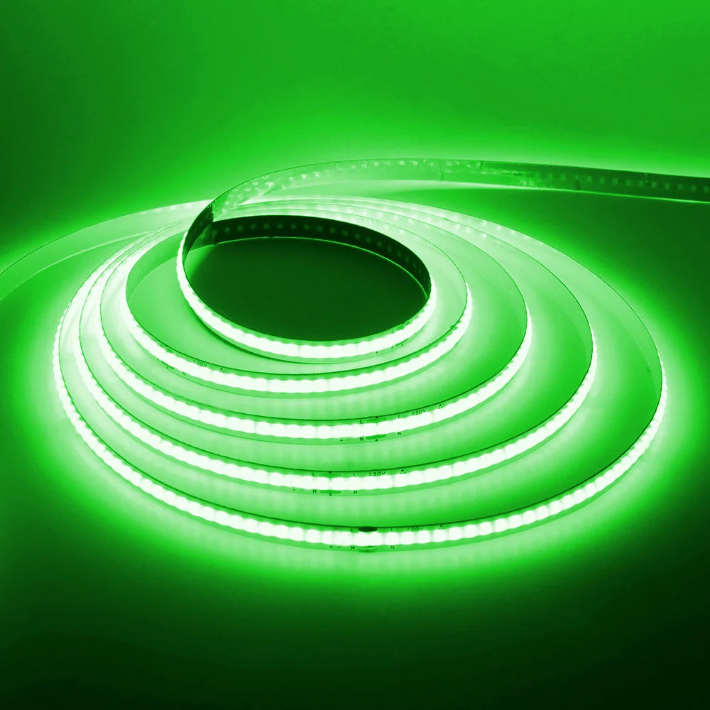Led Strip COB 220V High Brightness 5m 10m 20m 50m Flexible Light Tape with IC Rectifier 230V 240V AC 240LED/m Linear Lighting