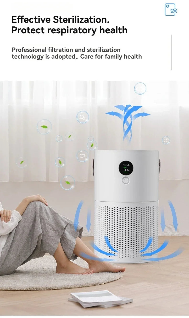 Air purifier indoor household desktop negative ion rechargeable dust removal odor formaldehyde PM2 portable purifier