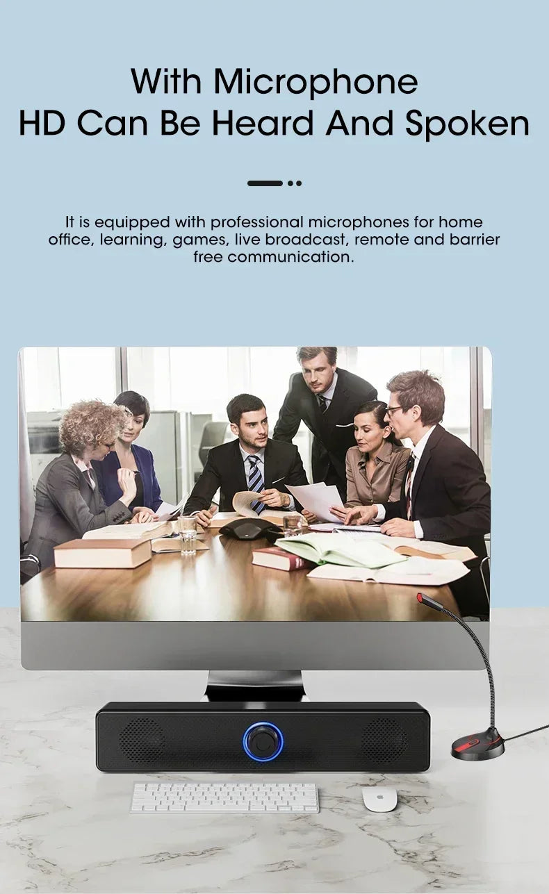 Computer Desktop High-quality 4D Surround Speaker Bluetooth Wired Dual-purpose High-volume Microphone Two-in-one Speaker