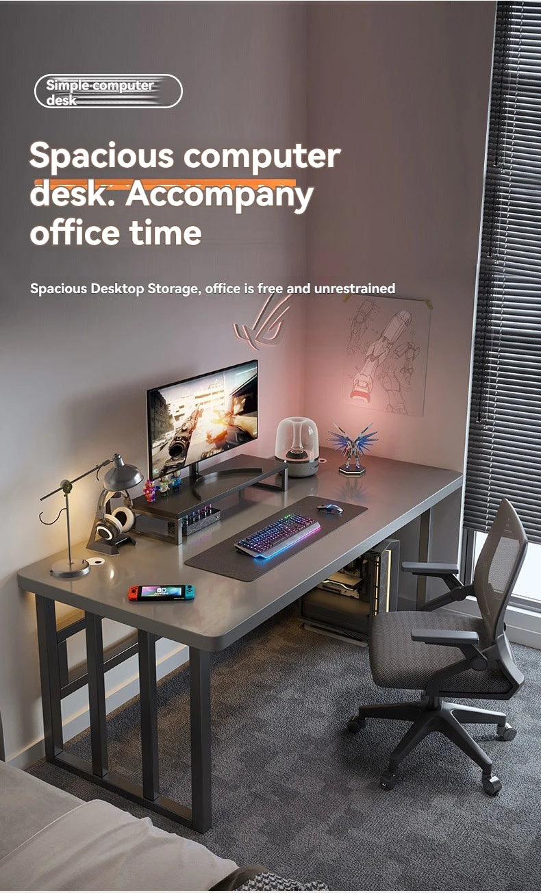 Computer desk, desktop, home bedroom, student learning, writing, internet network, red e-sports desk, rental house, simple offic