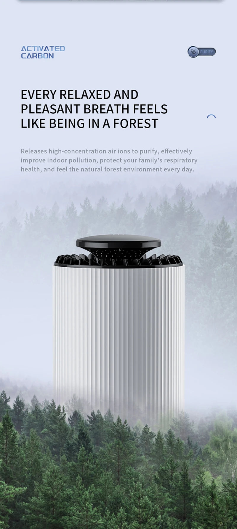New Air Purifier For Removing Second-hand Smoke Mother And Baby Grade Pet Air Purifier Small Appliances Activated Carbon Filter