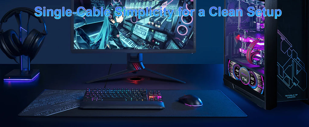 Wisecoco 12.3/11.3'' 1920x720 Touch Portable Monitor Stretched Bar Screen Gaming Monitor Not support AMD integrated graphics