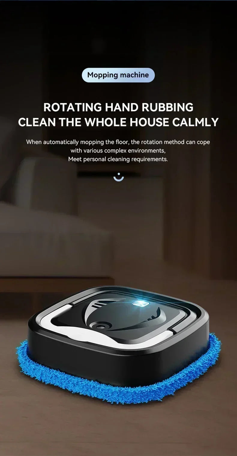 Smart Robotic Vacuum Cleaner 2000Pa Strong Suction Auto Mopping Wireless App Control Auto-Charging for Pet Hair Hard Floor