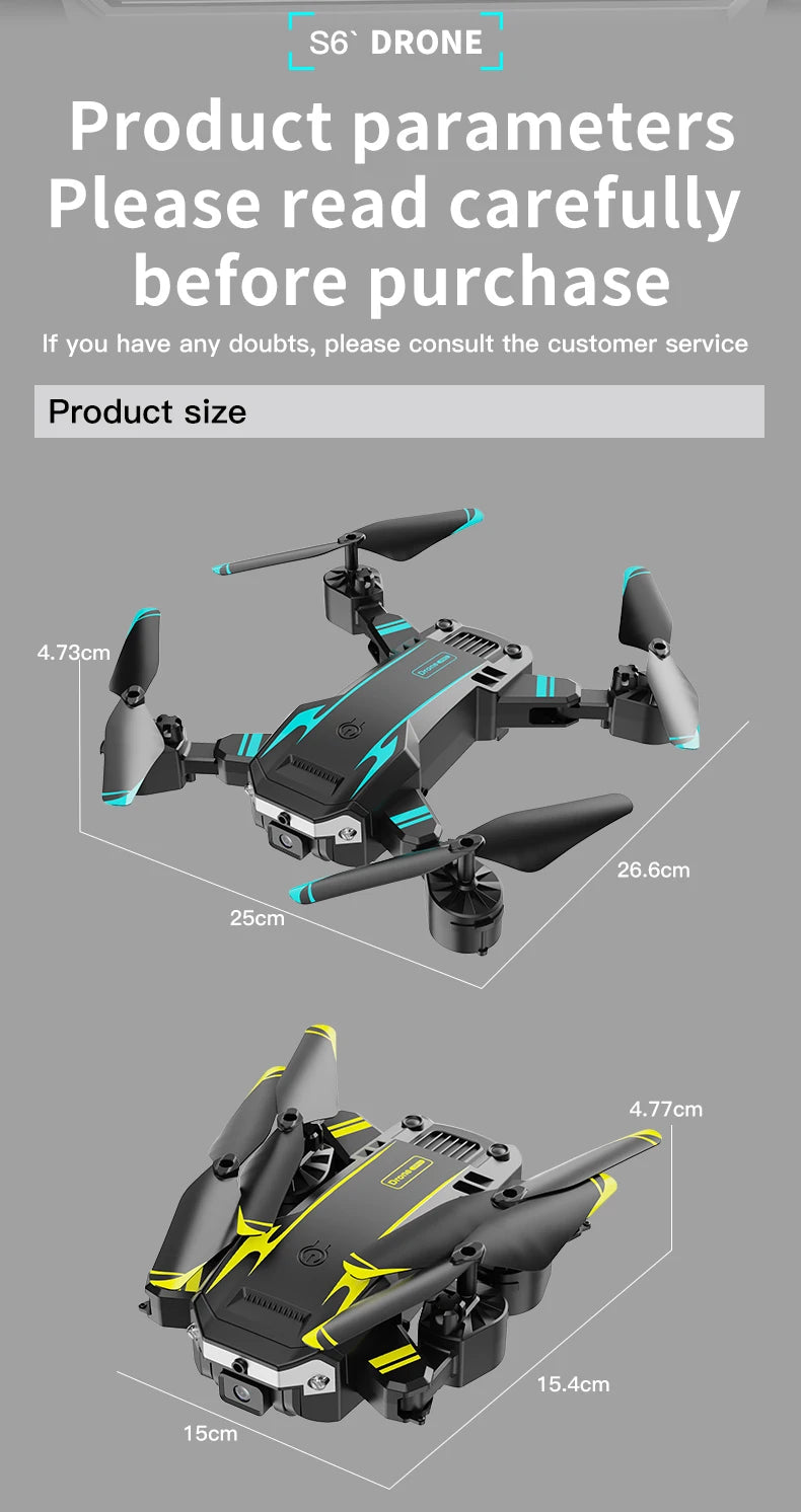 2026New origina S6 Drones Professional 8K HD Camera 5G GPS Obstacle Avoidance RC Helicopter Brushless With Screen Remote Control