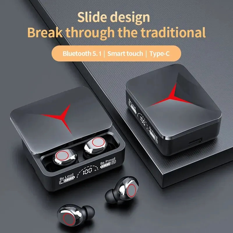Wireless Headphones Gaming Headsets Bluetooth 5.3 Stereo Sports Earbuds Earphones LED Digital Display With Mic For iPhone Xiaomi