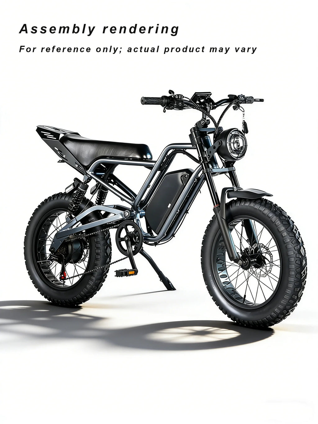 Premium 20" Softtail Electric Fat Tire Bike Frame Full Suspension 6061 Aluminum Alloy for Off-Road Snow E-Bike
