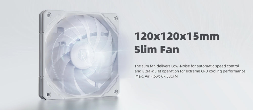 ID-COOLING IS-67-XT Black CPU Cooler Low Profile 67mm Height  CPU Air Cooler 6 Heatpipes 120x120x15mm Slim Fan,For LGA1700/AM5