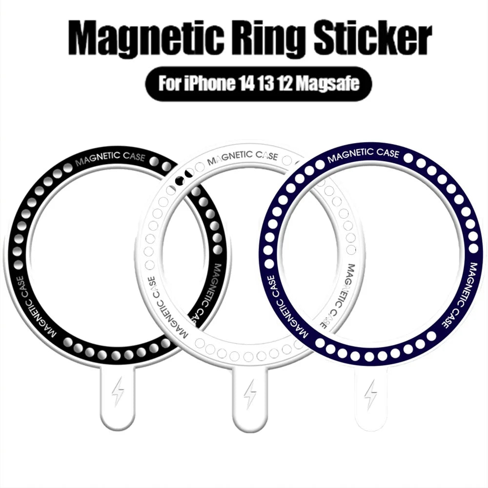 Magsafe Magnetic Wireless Charger Ring Universal Magnetic Adapter Sticker Ring Accessories Metal Ring for IPhone 14 13 12 Pro