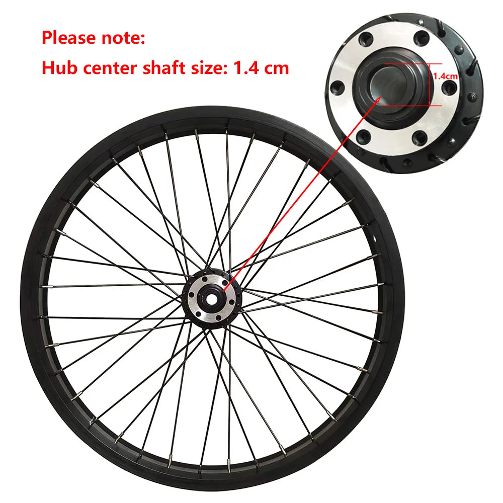 Bicycle Wheel Aluminum Alloy Front Wheel 20 x 4.0 36 Spokes Wide Tire Bicycle For Fat Bikes Snow Bikes