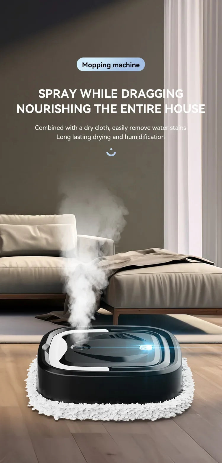 Smart Dual-Use Vacuum & Mop Robot | Home Humidifying Floor Cleaner | Automatic All-in-One Sweeping & Mopping Machine