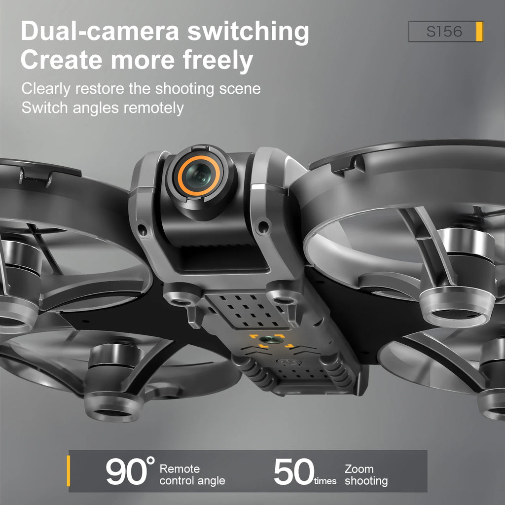 2025 S156 PRO Drone 8K HD Aerial Photography Dual-Camera Dron with Screen Omnidirectional Obstacle Avoidance Drone RC Toy Gift