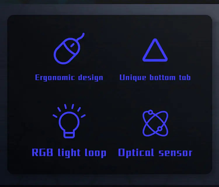 2025 Latest High-Quality Ergonomic Gaming Mouse for Desktop and Laptop Computers,4-Button USB RGB Backlit Mouse