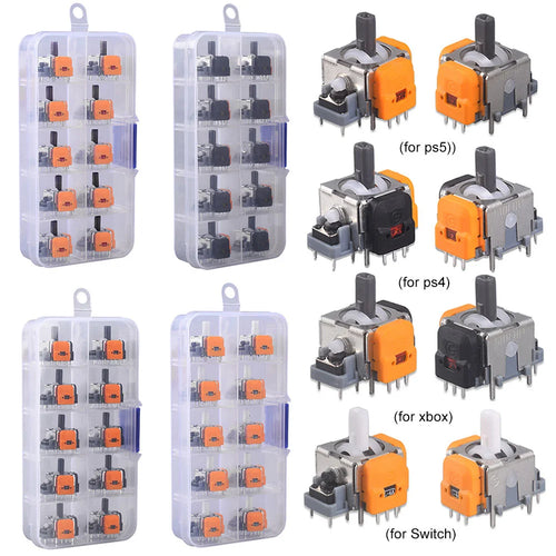 10/2PCS Hall Electromagnetic Joystick High Precision No Drifting Hall Effect Thumb Stick Joystick Rocker Module for PS4/PS5/Xbox