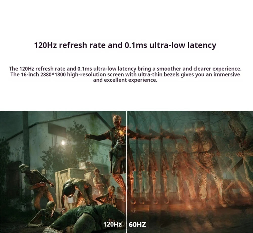 3K 16inch Portable Monitor 2880*1800 450d/m2 100%DCI-P3 For Laptop Second Screen HDMI-Compatible Games Expand Display