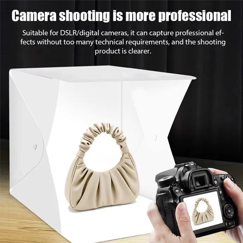 ELECT-Lightbox Light Box Mini Photo Studio Box Photography Box Light Studio Shooting Tent Box Kit Multiple Color Backdrops