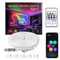 LED Neon Light Strip RGBIC USB with Bluetooth APP Control Music Sync Waterproof Flexible Suitable for Game Room Party Decoration