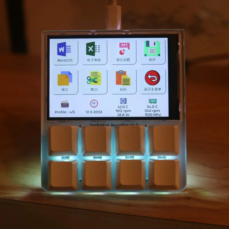 2025Designer Shortcut Keyboard Programmable With Screen RGB Streamdeck Desktop Smart Console USB Sub-Screen Tablet Laptop Office