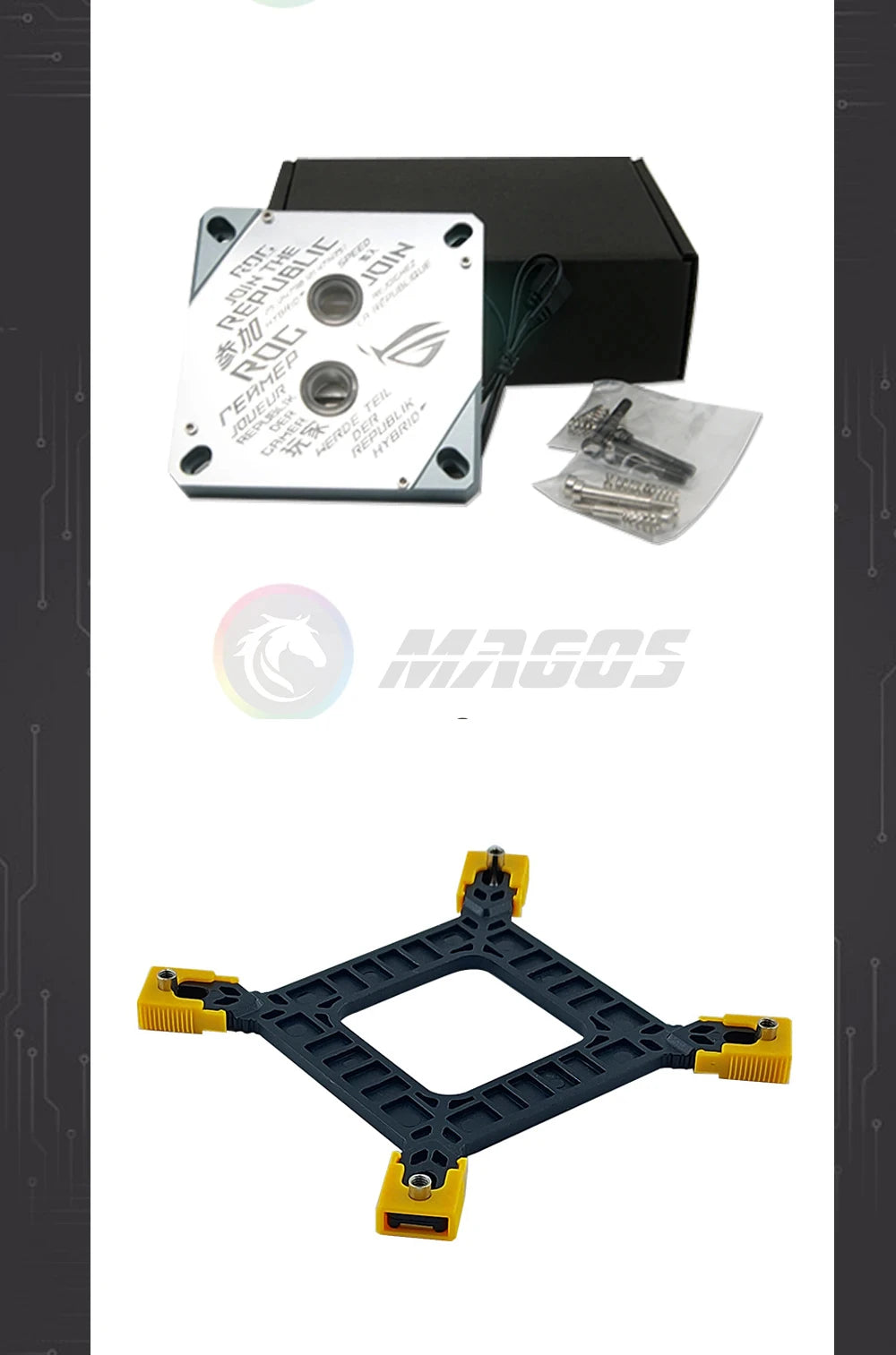1700 CPU Water Block Mirror Surface ROG 5V ARGB SYNC Watercooler LGA1700 AM4 AM5 Platform Customized Available