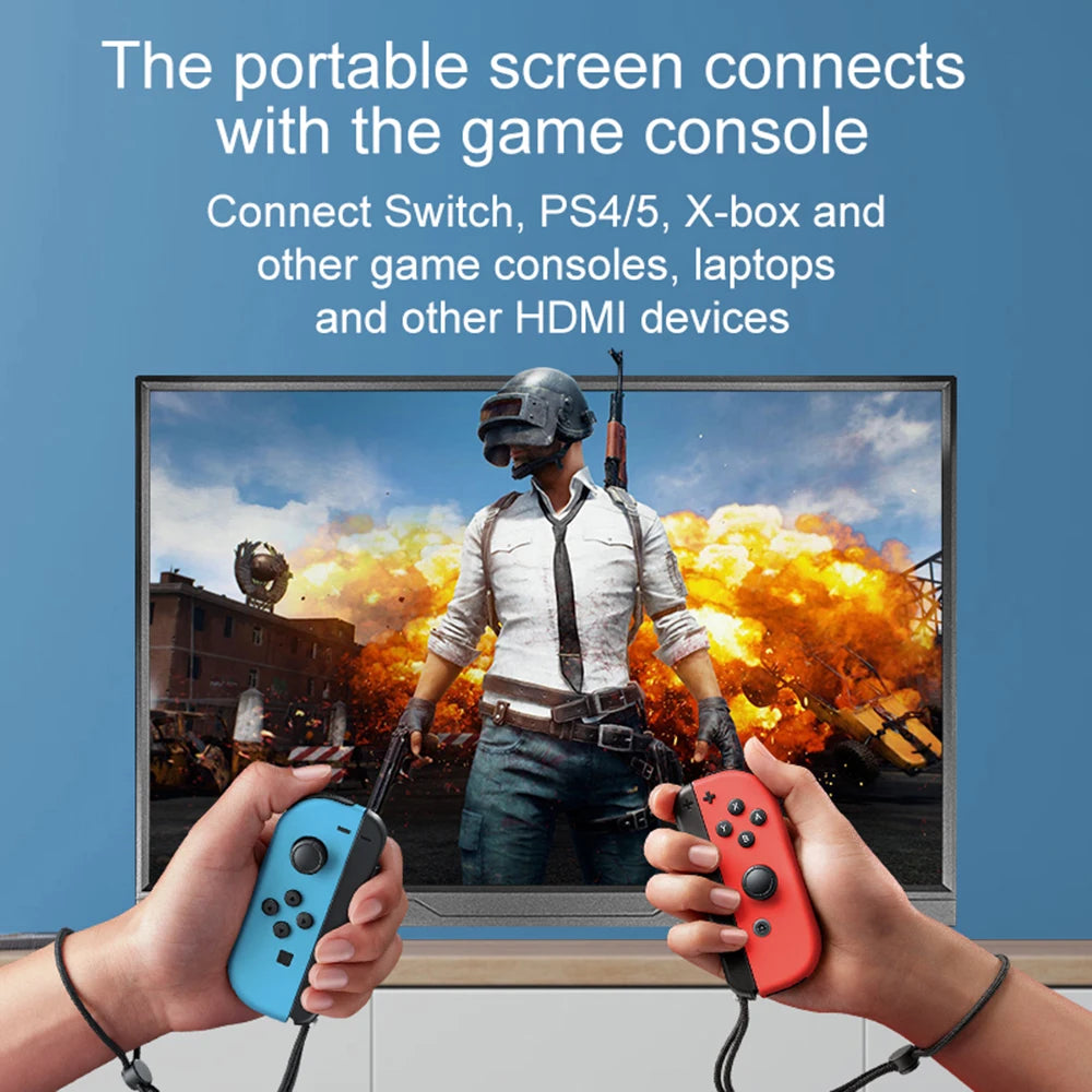 16inch Portable Monitor 120HZ 100%sRGB Display FHD External Second Computer Screen Gaming for PC Laptop Cell Phone Ps4/5 Switch
