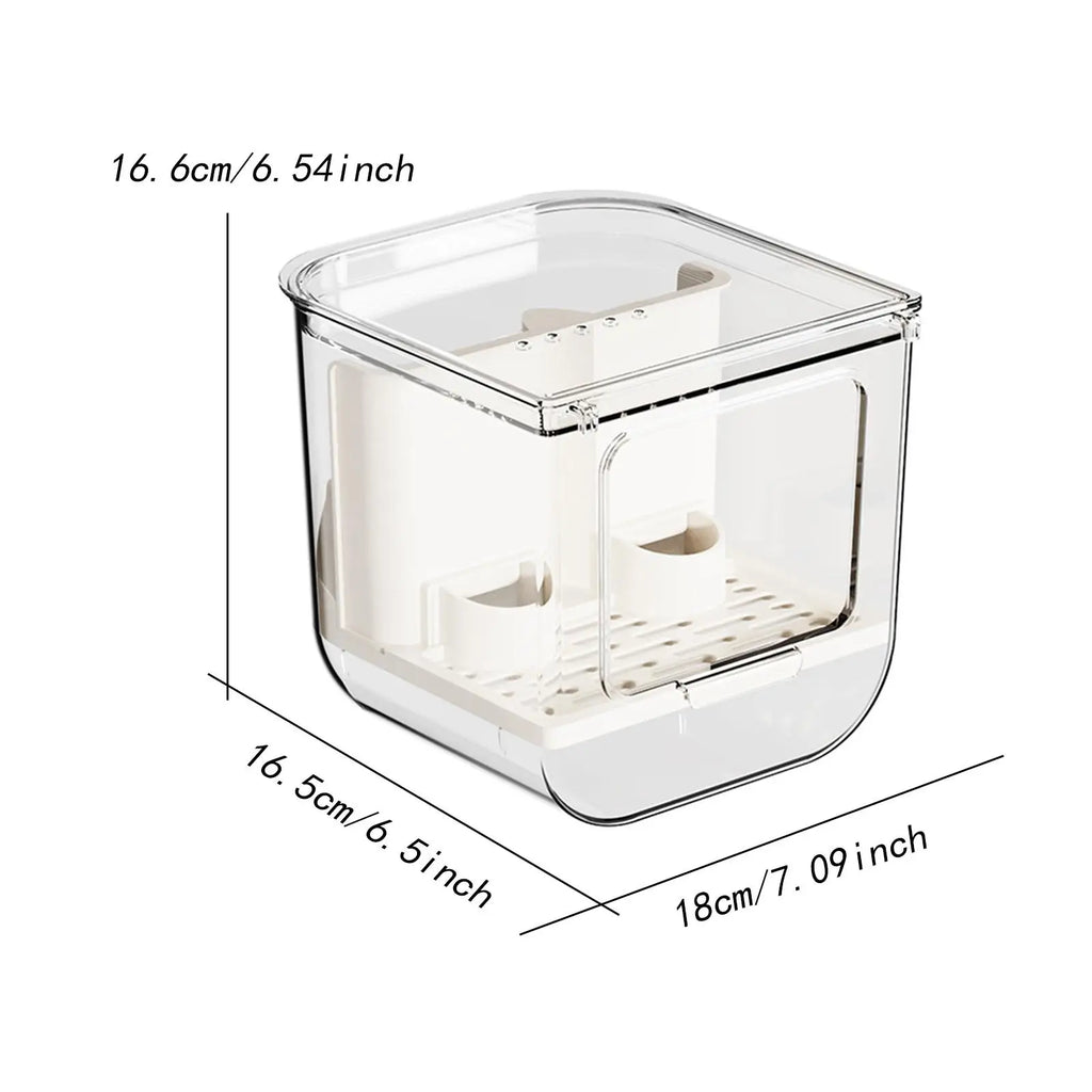 Automatic Parrot Feeder Hanging Pet Cage Feeder Food Dispenser Food Container for Small Birds Finch Lovebirds Cockatoo Budgies