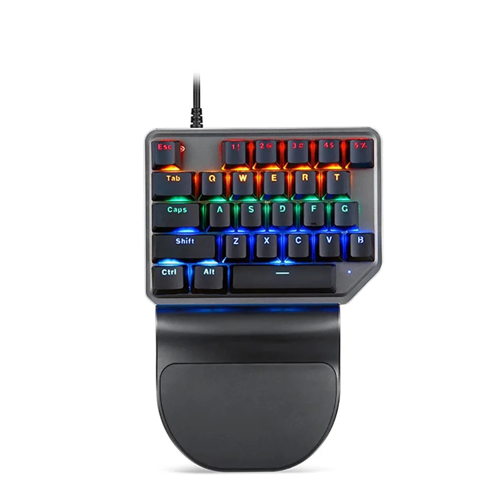 Motospeed K27 Gaming Mechanical Keyboard 27 Keys Wired LED Backlight Single Handed Numpad Computer Keypad Red Switch For Laptop