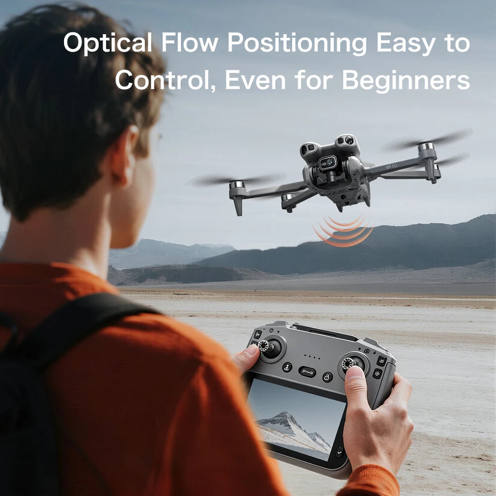 New Drone With 4K Dual Cameras 4.3-inch Screen Brushless Drone WiFi Professional Aerial Photography Mini Drones RC Quadcopter