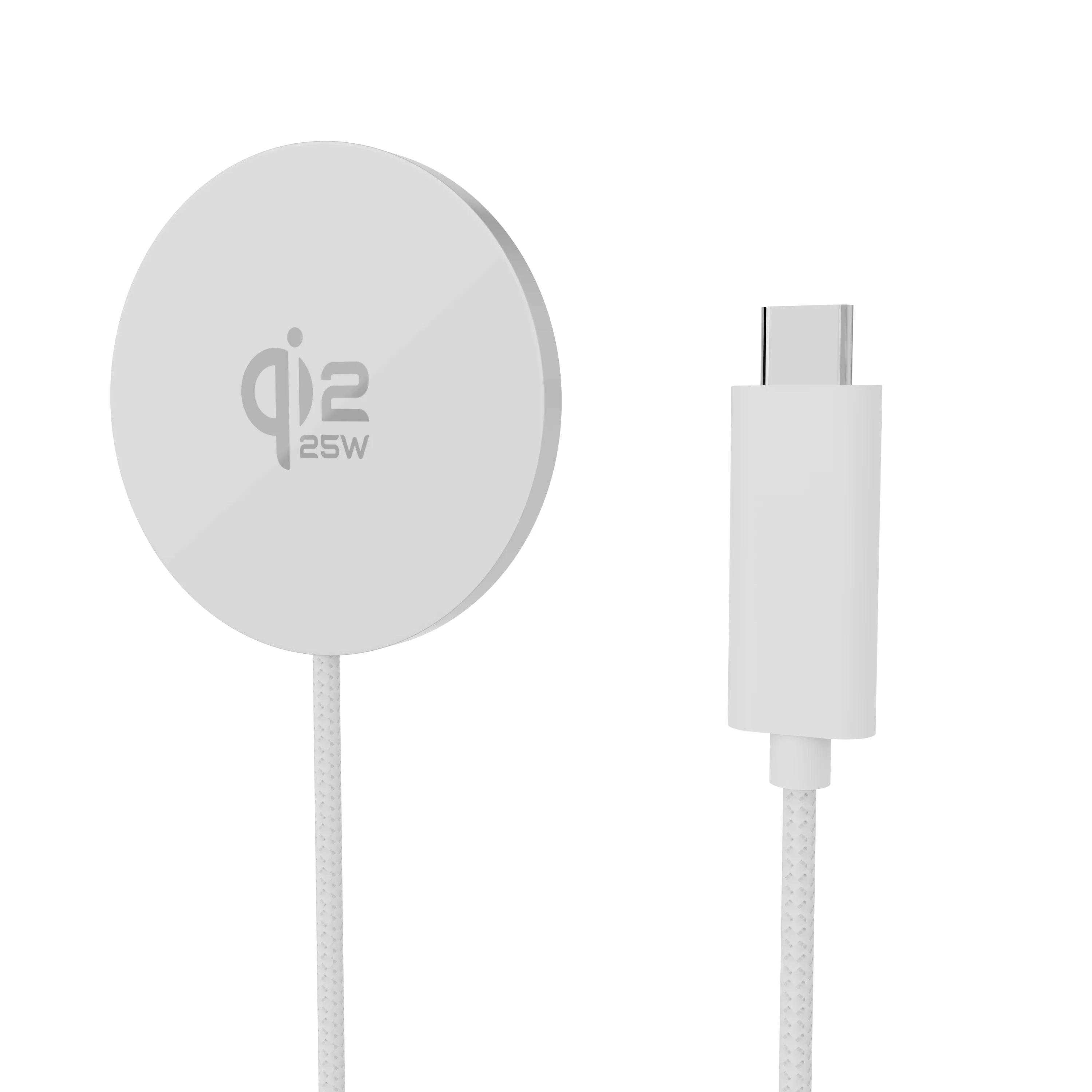 2025 New Qi2.2 magnetic charger for Magsafe 25W super wireless fast charging for iPhone 17 16 15 14 13 12