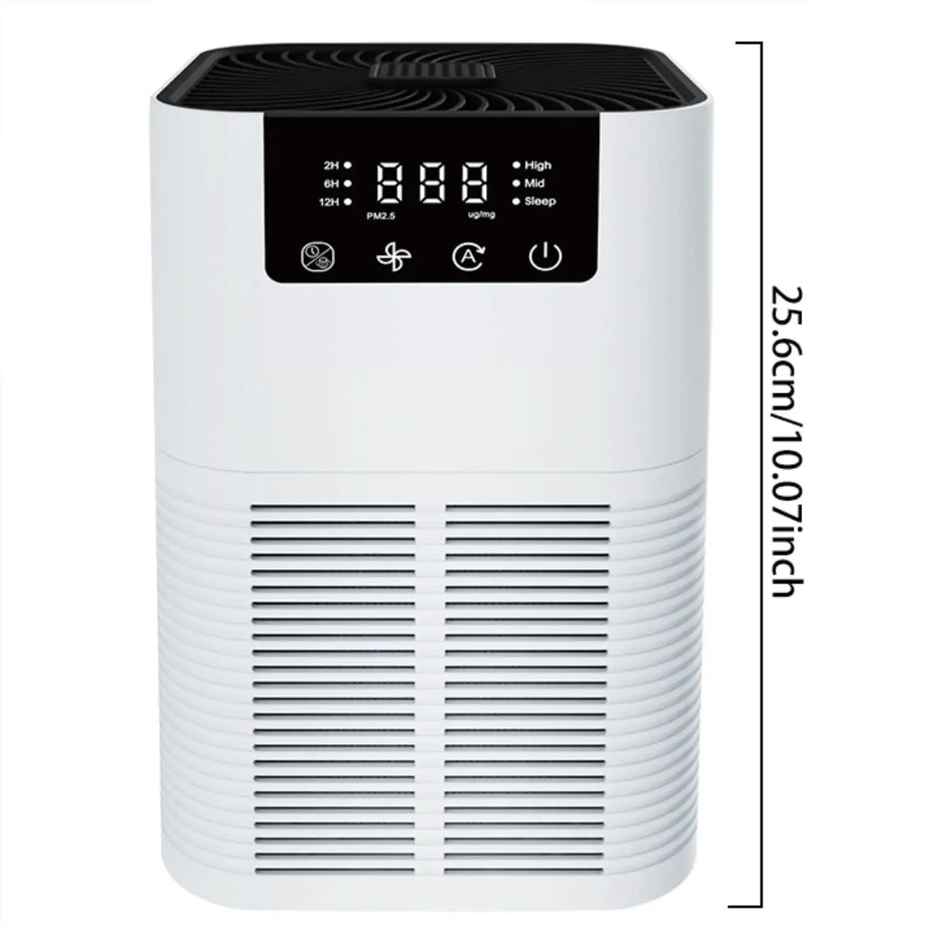 Home Air Purifier for Bedroom, Removes Smoke, Pollen, Dandruff, Hair Odor, with Sleep Mode Speed Control, Can Add Aromatherapy