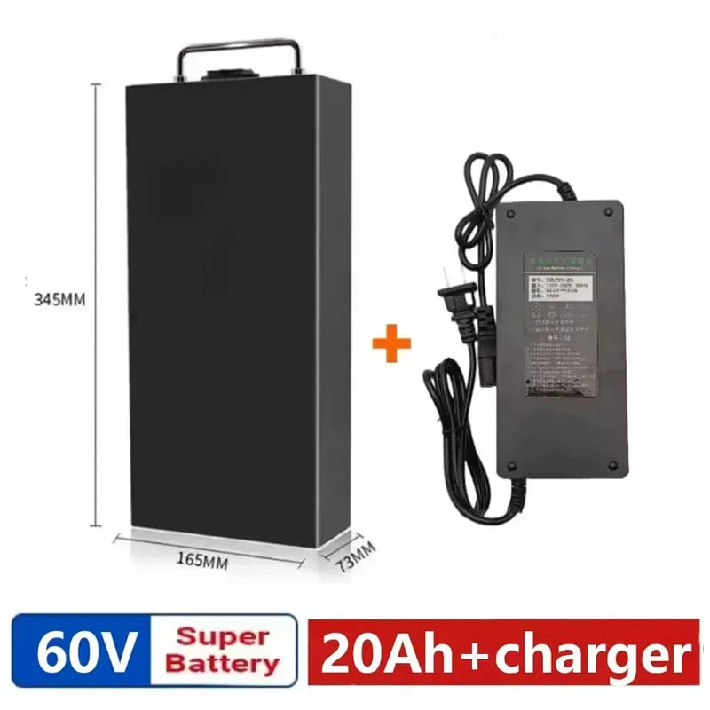 60V 40ah 20ah 30ah Electric Motorcycle Lithium Battery Pack 18650 Battery 300-1000W for Citycoco Scooter Bicycle