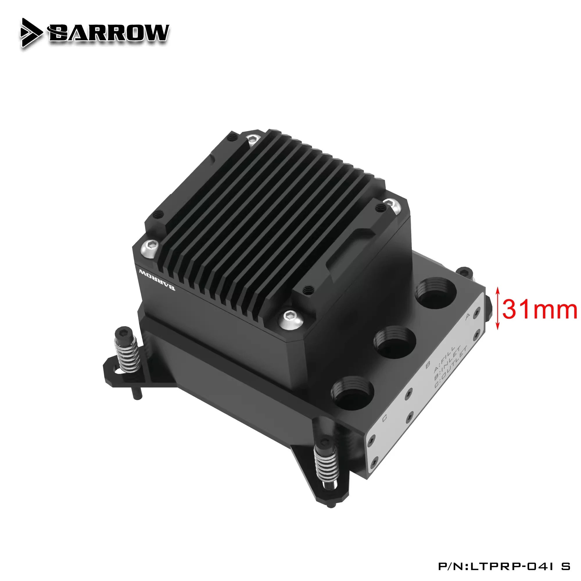 Barrow CPU Water Block with Integrated Pump Reservoir POM/Acrylic CPU Cooler for AMD AM3 AM4 AM5/INTEL 1700 1200 115X X99 Socke