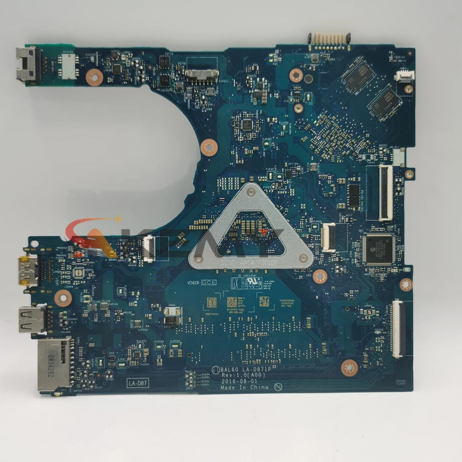 For Dell Inspiron 5566 Laptop Motherboard LA-D871P BAL60 CN-0J922J J922J CN-02PX9P i3 i5 i7-7th Gen CPU DDR4 Mainboard 5468
