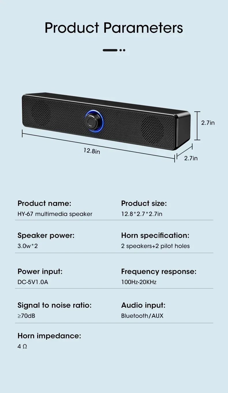 Computer Desktop High-quality 4D Surround Speaker Bluetooth Wired Dual-purpose High-volume Microphone Two-in-one Speaker