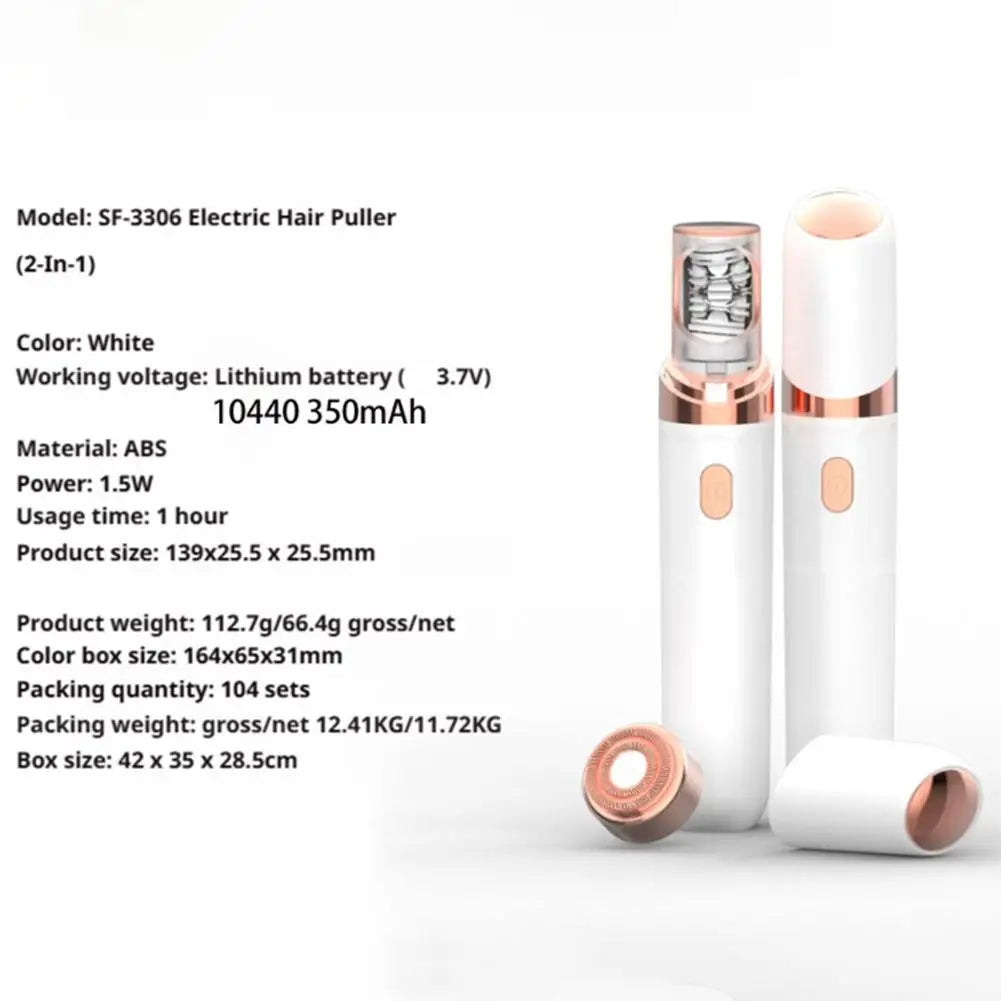Electric Epilator & Shave 2-in-1 Electric Hair Removal Device For Women Painless Waterproof Private Parts & Facial Hair Removal