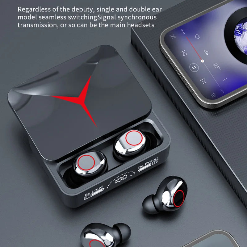 Wireless Headphones Gaming Headsets Bluetooth 5.3 Stereo Sports Earbuds Earphones LED Digital Display With Mic For iPhone Xiaomi