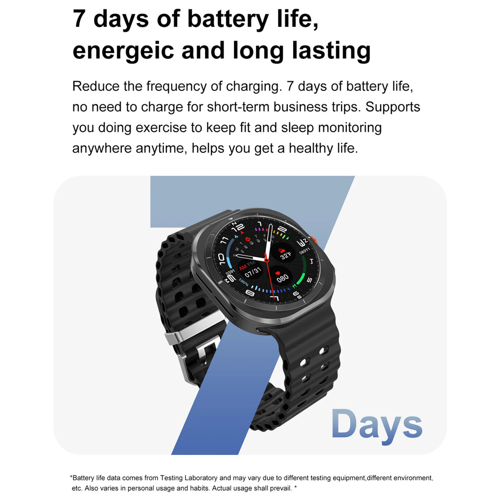 Smart Watch 7Ultra for Men ChatGPT Compass NFC 360*360 AMOLED Screen Heart Rate Monitor Bluetooth Call IP68 Waterproof Smartwat