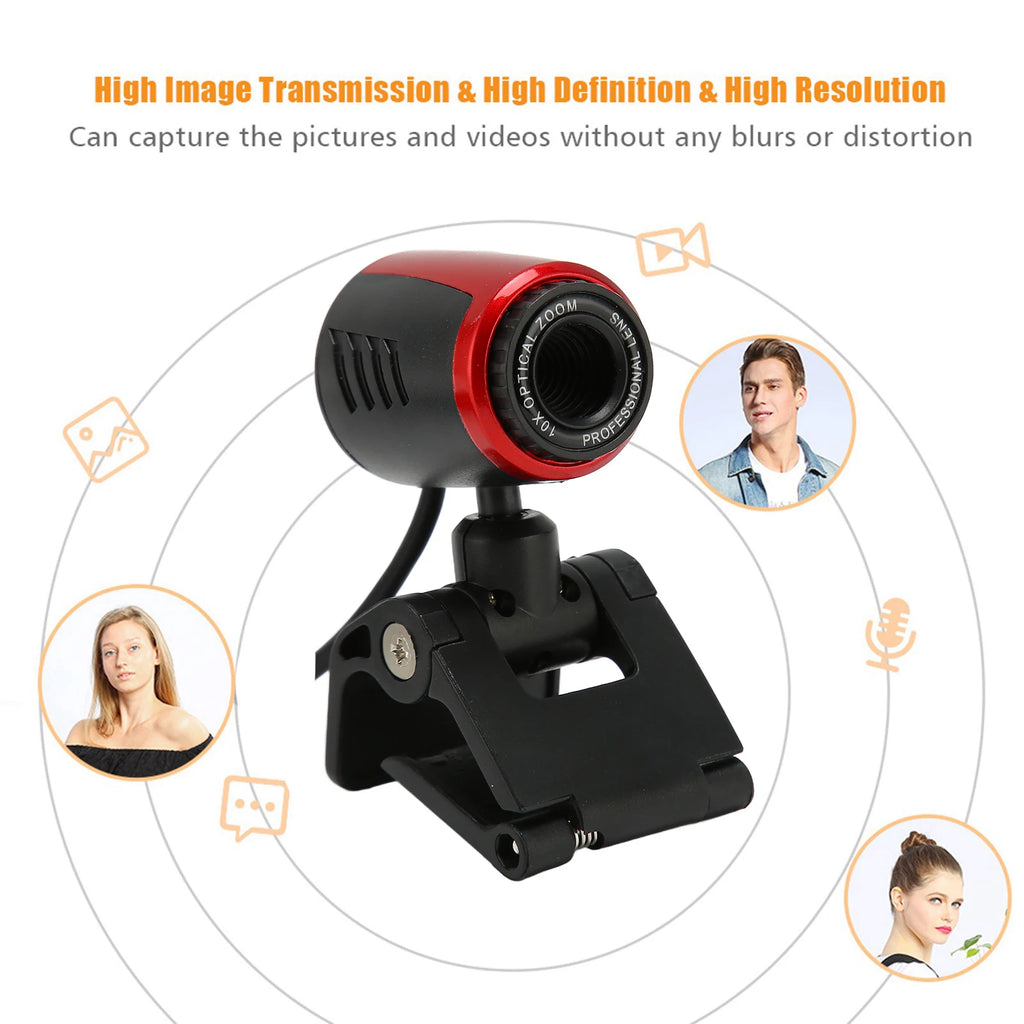 Desktop Camera USB2.0 with MIC HD Webcam Web Camera Cam 360 Degree for Computer PC Laptop for Skype / MSN Web Camera USB Camera
