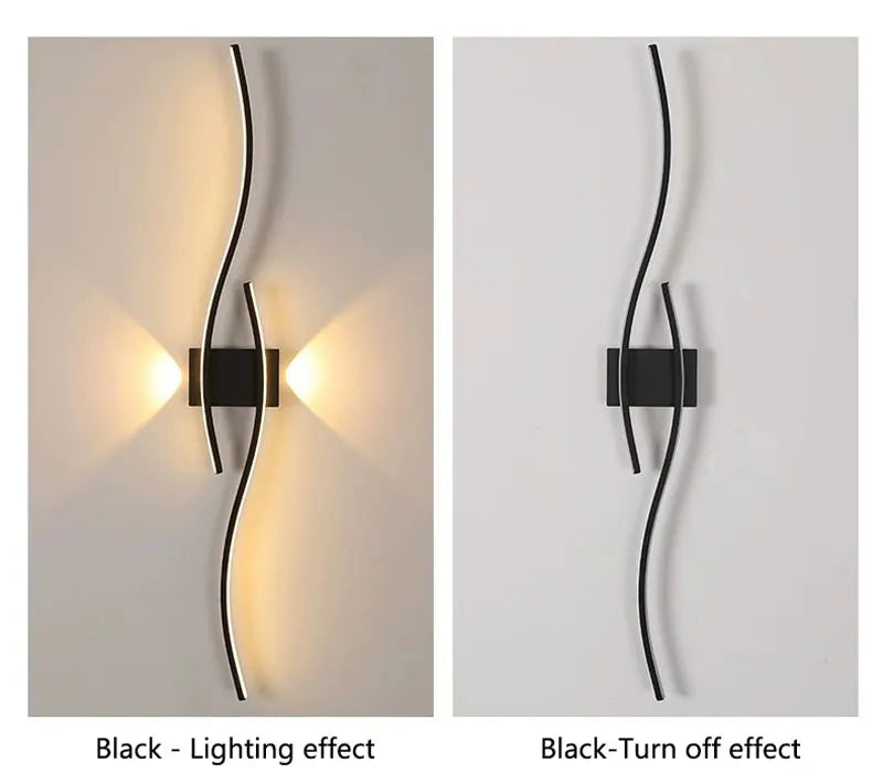 Long Strip LED Wall Lamps for Bedroom Living Room Indoor LED Wall Lights Wall Sconce for Corridor Aisle AC85-265V Interior Lamp