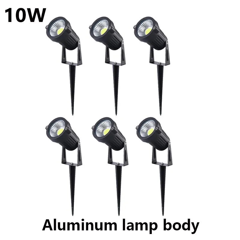 LED Garden Lawn Lamp 5W 10W 15W Outdoor Waterprof IP65 220V110V12V24V Landscape Spike Bulb Garden Path COB Lawn Spotlights