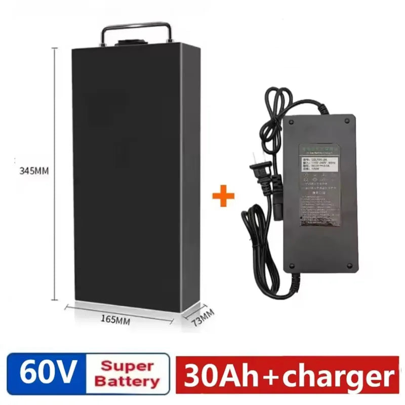 60V 40ah 20ah 30ah Electric Motorcycle Lithium Battery Pack 18650 Battery 300-1000W for Citycoco Scooter Bicycle