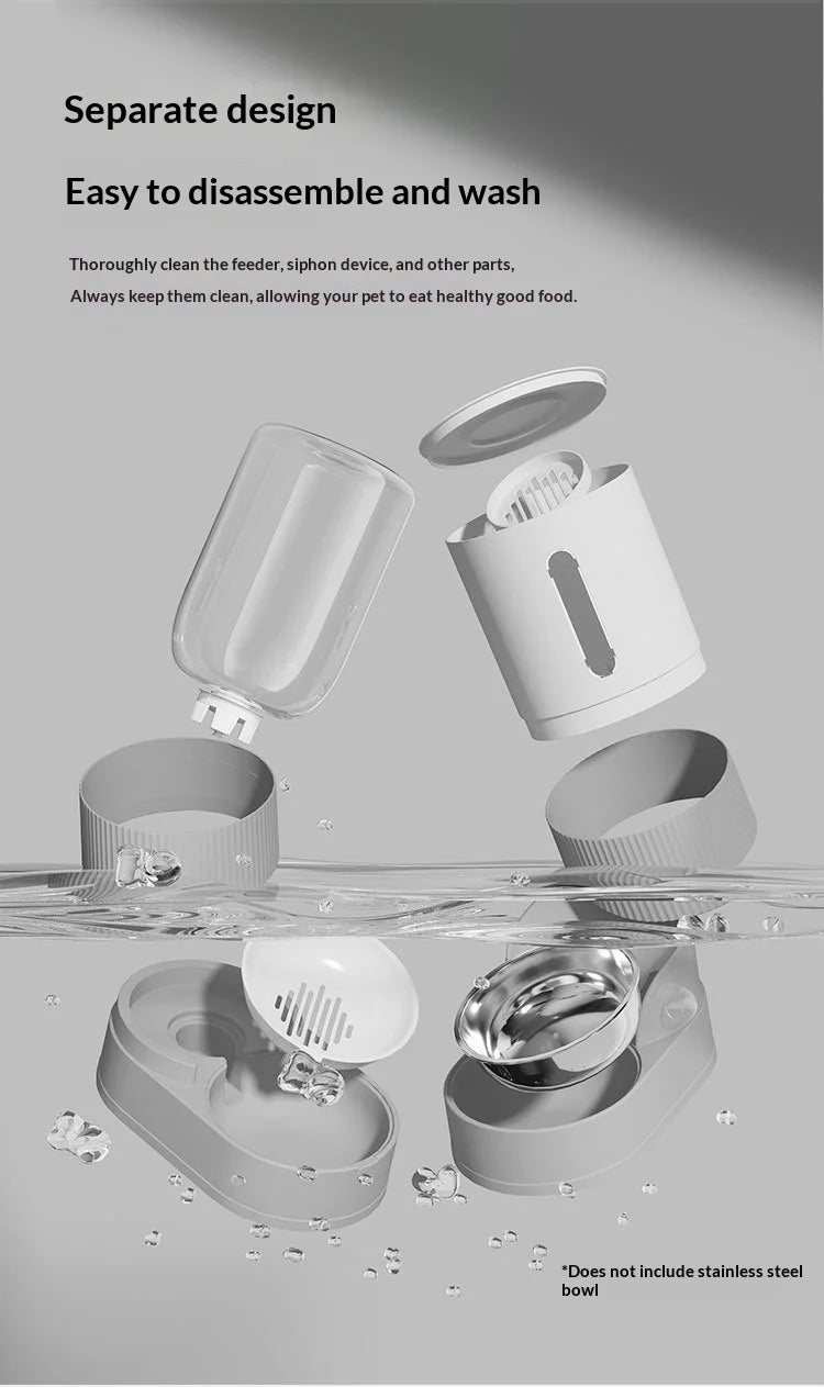 Large Capacity Automatic Pet Feeder and Water Dispenser All in One Dog Cat Bowl Smart Gravity Food Water Bowl for Pets
