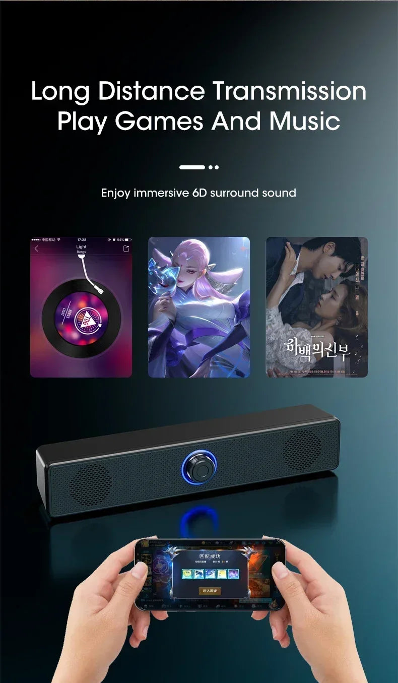 Computer Desktop High-quality 4D Surround Speaker Bluetooth Wired Dual-purpose High-volume Microphone Two-in-one Speaker