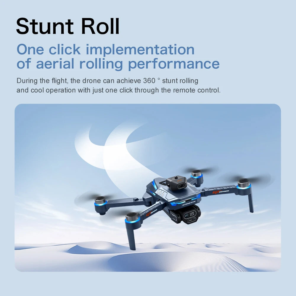 NEW GT8 Drone Obstacle Avoidance Belt 4.3-inch Screen Brushless 2.4G Optical Flow 8K HD Dual Camera Foldable Quadcopter Aircraft