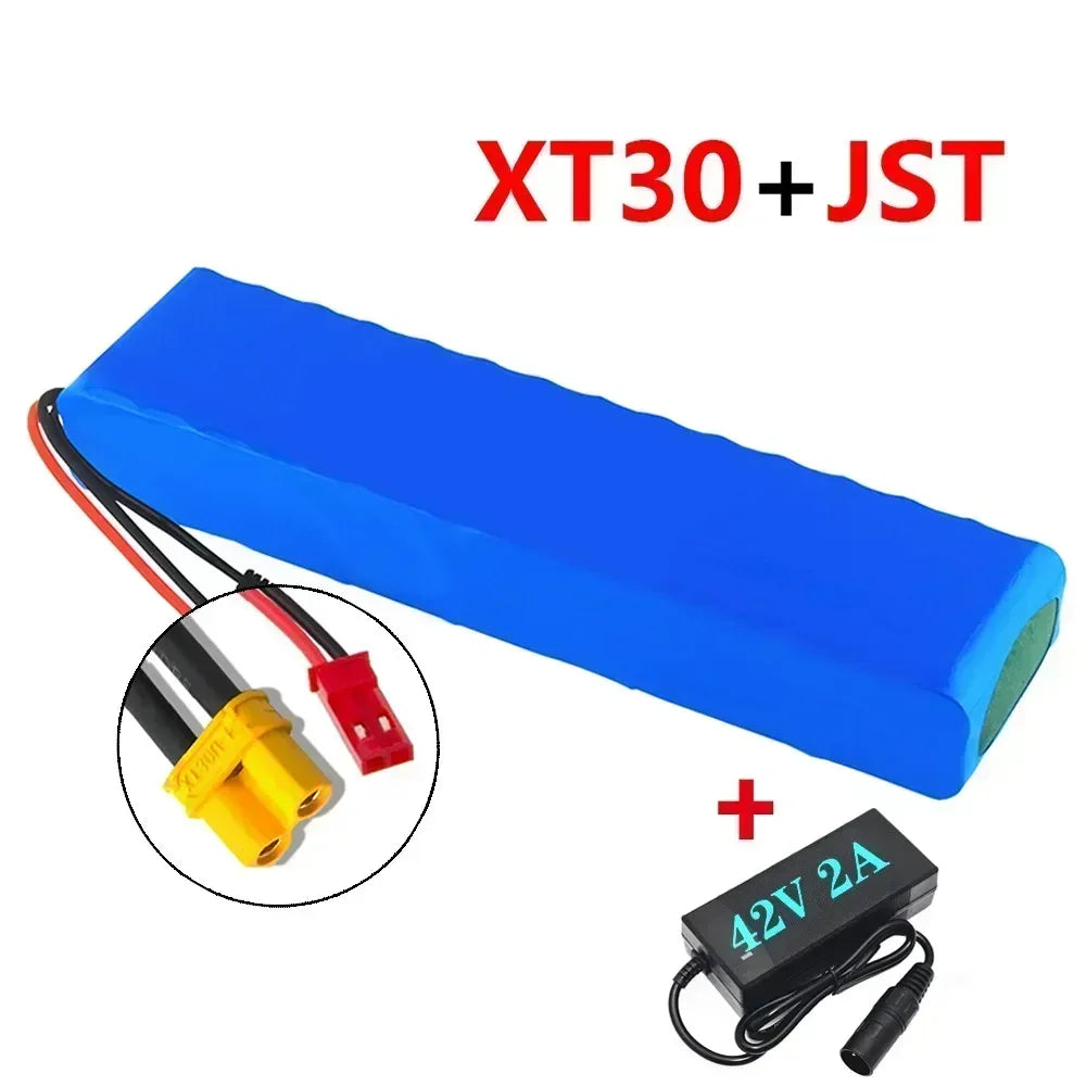 36V 10000mAh 10S3P Li-ion Battery Pack 18650 with BMS for Electric Scooter 350-600W Rechargeable + Charger