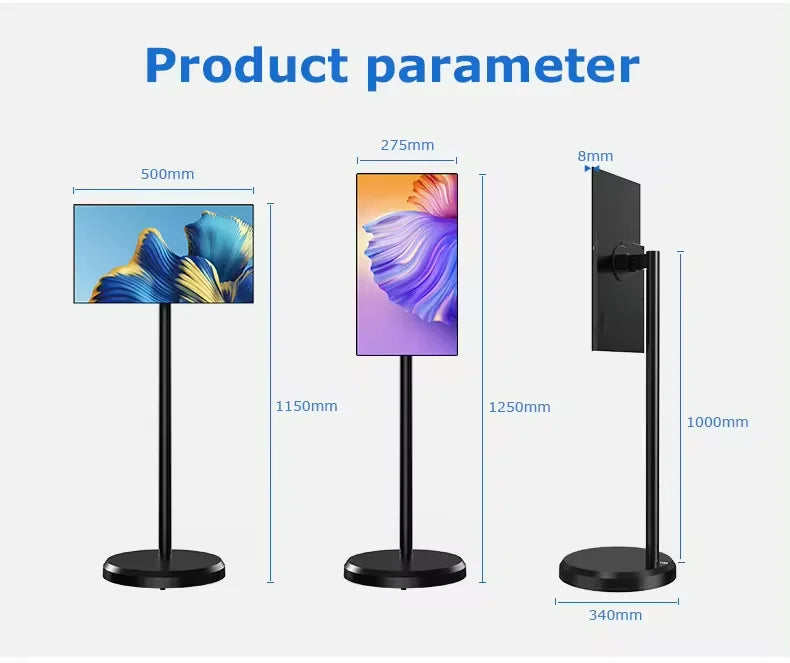 21.5 Inch Interactive Smart Display TV Android Operated In-Cell Touch Monitor Fitness Video Games USB Movable LCD Screen