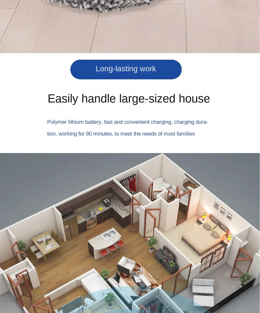 NEW Rechargeable Smart Sweeping and Mop Robot Vacuum Cleaner Dry and Wet mopping robot Home Appliance with Humidifying Spray